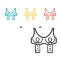 Hands Free Breast Pumping Bra Vector illustration