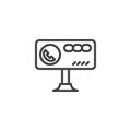 Hands free car kit line icon