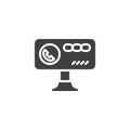 Hands free car kit vector icon