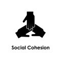 hands, friendship, social cohesion icon. Element of business icon for mobile concept and web apps. Detailed hands, friendship,