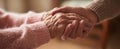 The Hands of Generational Connection and Compassion in a Tender Moment AI generated image Royalty Free Stock Photo
