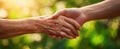 The Hands of Generations United in a Beautiful Moment of Connection AI generated image Royalty Free Stock Photo
