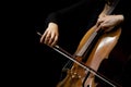 Hands girl playing the cello