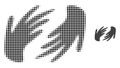 Hands Halftone Dotted Icon Royalty Free Stock Photo