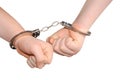 Hands in handcuffs