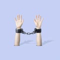 Hands with handcuffs