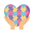 hands with heart puzzles