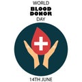 Hands with heart shape on red background illustration,Blood Donation