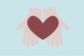 Hands with heart