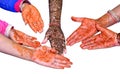 Hands With Heena Design Royalty Free Stock Photo