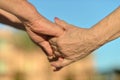 Hands held together Royalty Free Stock Photo