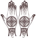Hands with henna tattoos