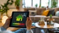 The energy efficiency tablet.AI generated image Royalty Free Stock Photo