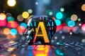 Hands holding AI digital icon, symbolizing advanced technology, innovation, and dynamic digital transformation in a vibrant, hi
