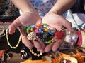 Hands with a Variety of Beads