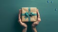 The Wrapped Gift Box.AI generated image Royalty Free Stock Photo