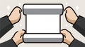 Hands Holding Blank Scroll for Message, Announcement, Contract, or Award - Copy Space Royalty Free Stock Photo