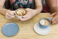 Hands holding a coffee mug Royalty Free Stock Photo