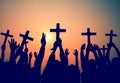 Hands Holding Cross Christianity Religion Faith Concept Royalty Free Stock Photo