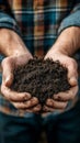 Hands Holding Dark Brown Soil Royalty Free Stock Photo