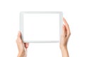 Hands holding digital tablet Royalty Free Stock Photo