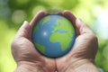 Hands holding the Earth Royalty Free Stock Photo