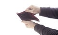 Hands holding empty wallet Royalty Free Stock Photo