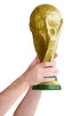 Hands holding Football World Cup Royalty Free Stock Photo