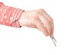 Hands holding / giving house keys Royalty Free Stock Photo