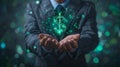 The Glowing Dollar Symbol.AI generated image Royalty Free Stock Photo