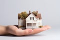 hands holding little house Royalty Free Stock Photo