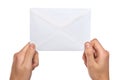 Hands holding mail Royalty Free Stock Photo