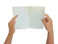 Hands Holding Open Book Royalty Free Stock Photo