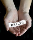 Hands Holding Paper Message Health