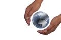Hands holding planet earth Royalty Free Stock Photo