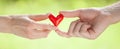 Hands holding red heart Royalty Free Stock Photo