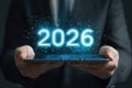 Digital 2026 Future Technology Concept on Tablet Royalty Free Stock Photo