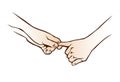 hands holding on to the fingers signifying friendship love