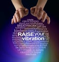 Spiritual healing words to help raise your vibration Royalty Free Stock Photo