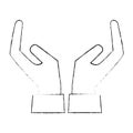 hands human protection icon Royalty Free Stock Photo