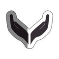hands human protection icon Royalty Free Stock Photo