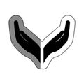 hands human protection icon Royalty Free Stock Photo