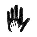 Hands human protection icon Royalty Free Stock Photo