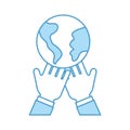 Hands human with world planet earth icon Royalty Free Stock Photo