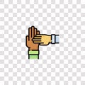 hands icon sign and symbol. hands color icon for website design and mobile app development. Simple Element from ethics collection