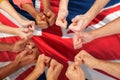 Hands of international people showing thumbs up Royalty Free Stock Photo