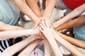 Hands joined in unity Royalty Free Stock Photo