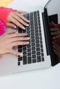 Hands on the keyboard. Royalty Free Stock Photo