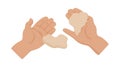 Hands Kneading Dough for Baking Outline, vector design Generative AI Royalty Free Stock Photo