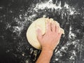 Hands kneading dough Royalty Free Stock Photo